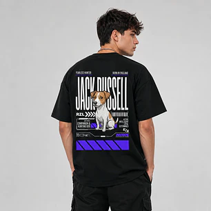 Camiseta Estampada Jack Russel - Oversize