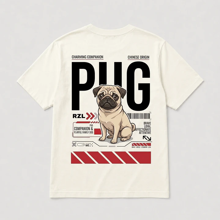 Camiseta Estampada Pug - Regular 3