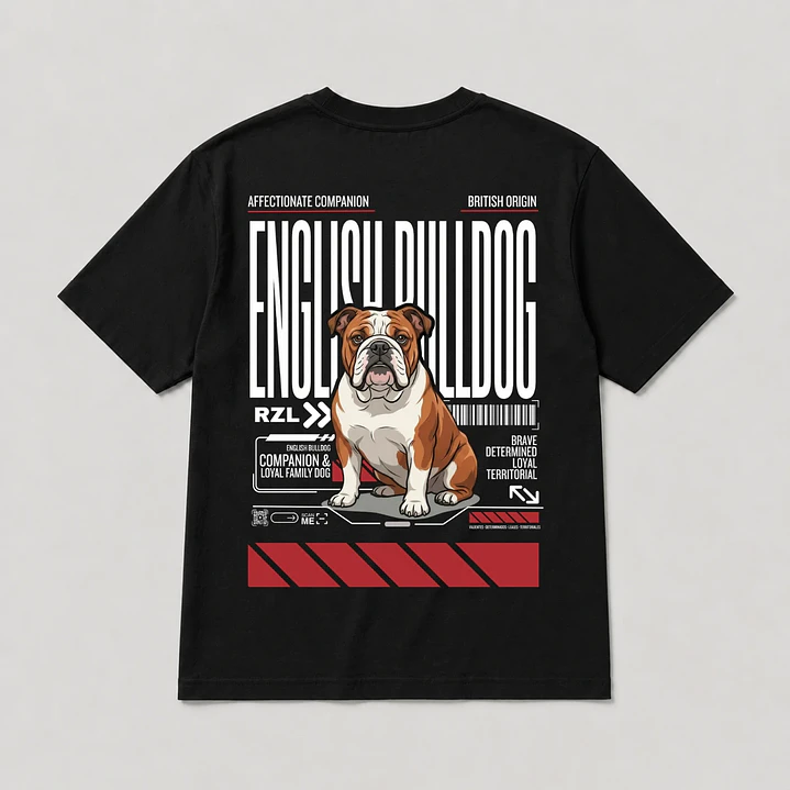 Camiseta Estampada Bulldog Inglés - Regular 3