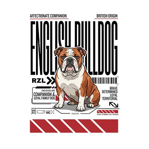 Camiseta Estampada Bulldog Inglés - Regular