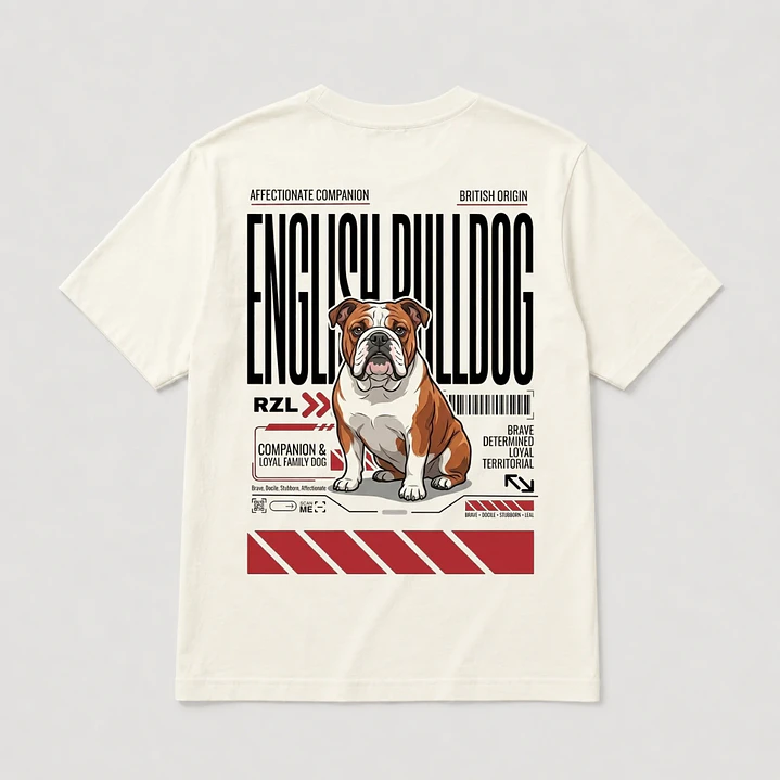 Camiseta Estampada Bulldog Inglés - Regular 4