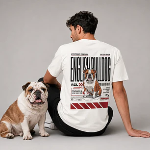 Camiseta Estampada Bulldog Inglés - Regular