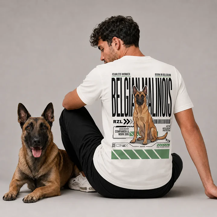 Camiseta Estampada Belga Malinois - Regular 1