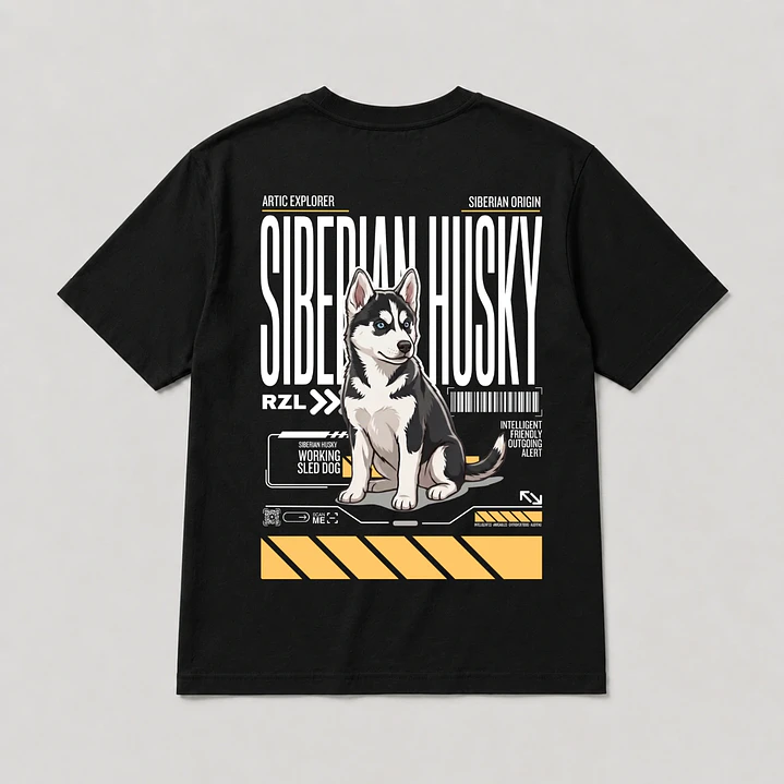 Camiseta Estampada Husky Siberiano - Regular 5