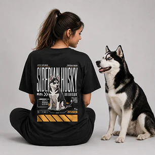 Camiseta Estampada Husky Siberiano - Regular