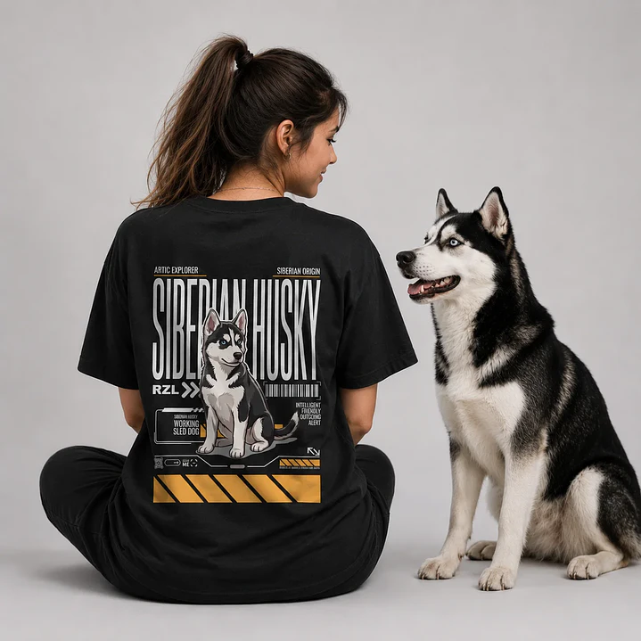 Camiseta Estampada Husky Siberiano - Regular 1