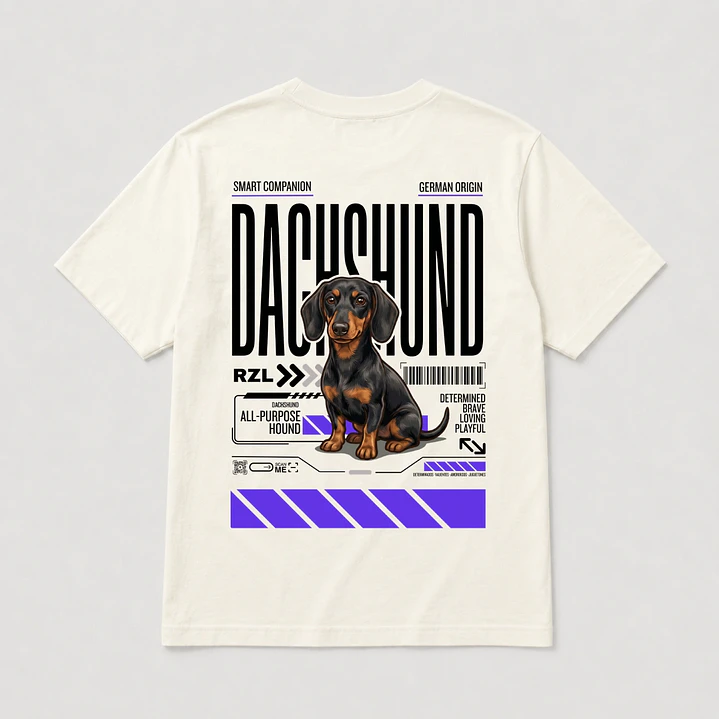 Camiseta Estampada Dachshund / Perro Salchicha - Regular 3