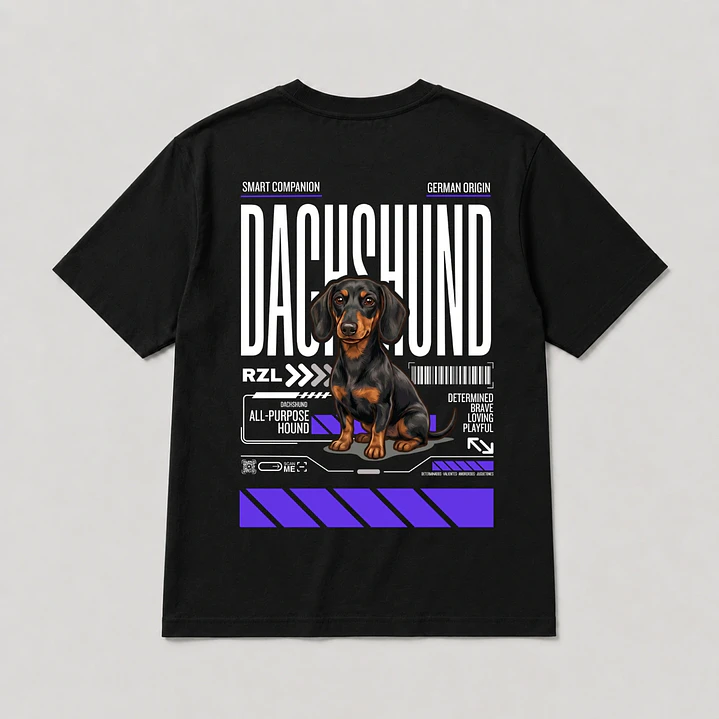 Camiseta Estampada Dachshund / Perro Salchicha - Regular 5