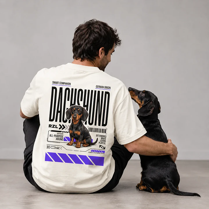Camiseta Estampada Dachshund / Perro Salchicha - Regular 1