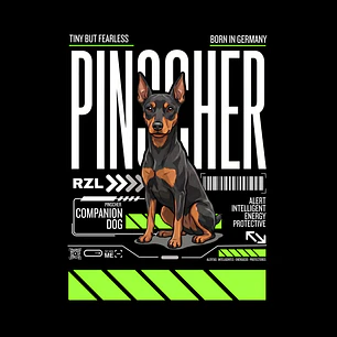 Camiseta Estampada Pinscher - Regular