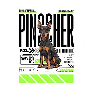 Camiseta Estampada Pinscher - Oversize