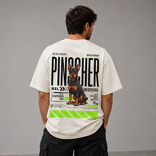Camiseta Estampada Pinscher - Oversize
