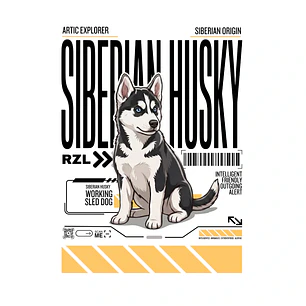 Camiseta Estampada Husky Siberiano - Oversize