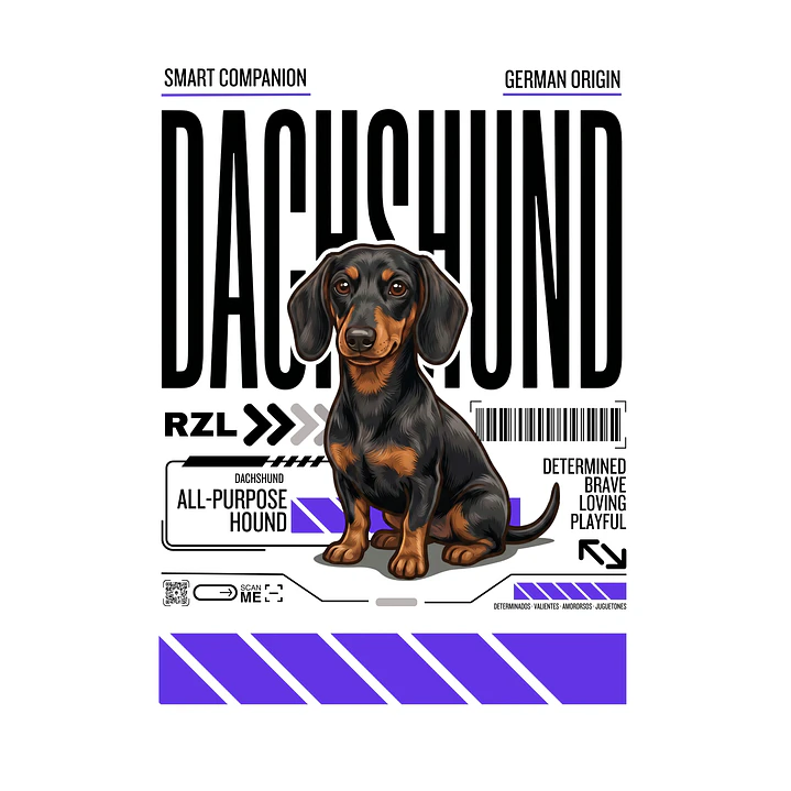 Camiseta Estampada Dachshund / Perro Salchicha - Oversize 2