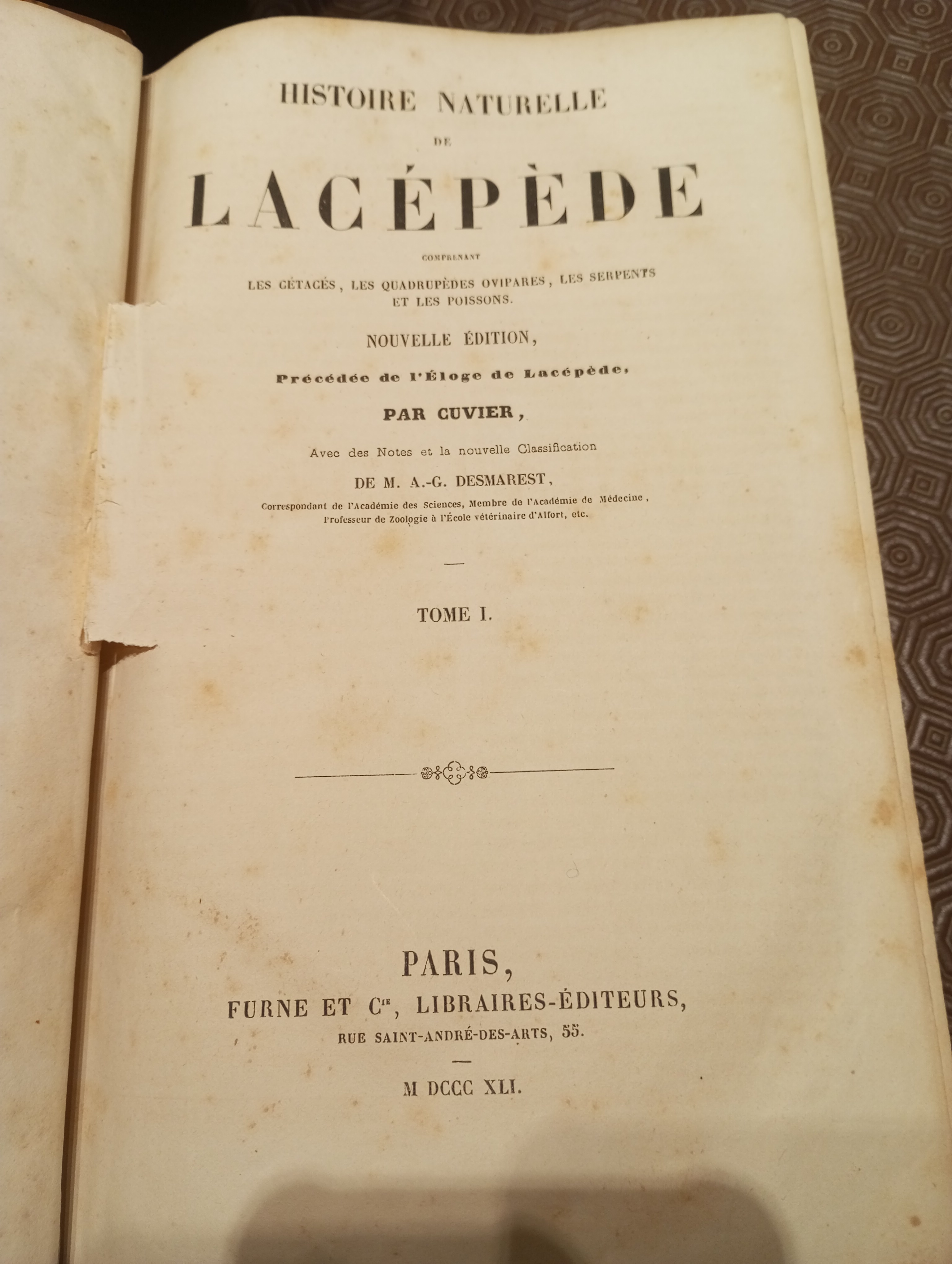 Histoire Naturelle de Lacépède (2 Tomos)