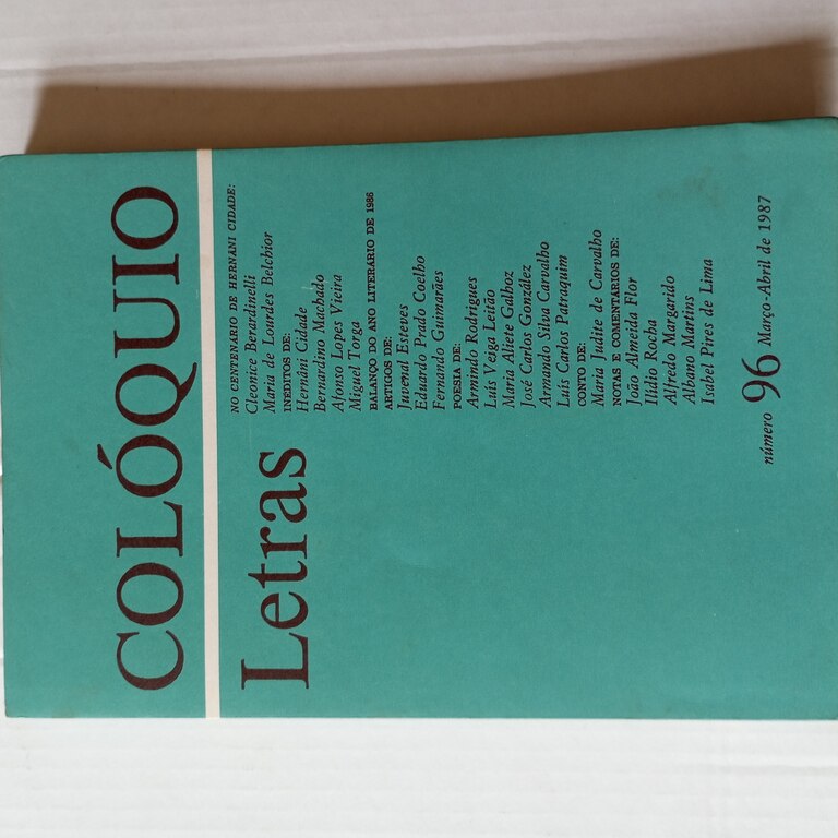 Colóquio Letras - Nº96 (Março/ Abril de 1987)