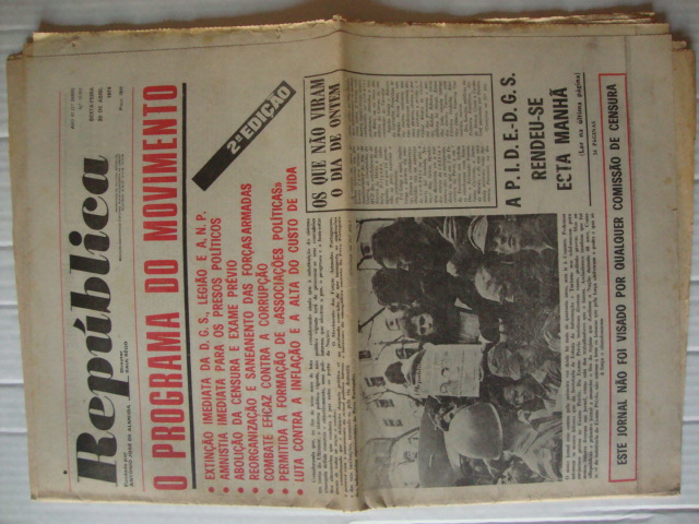 Jornal República- 26 de Abril de 1974