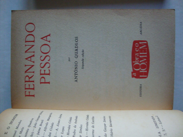 Fernando Pessoa- Colecção A obra e o homem  (Nr.3)
