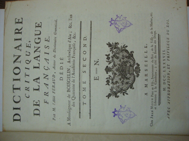 Dictionaire Critique de la Langue Française