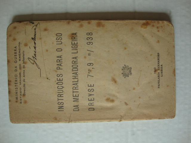 Instruções para o uso da metralhadora ligeira Dreyse 7mm, 9mm/938