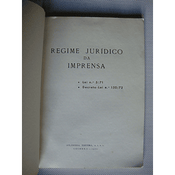 Regime Jurídico da Imprensa