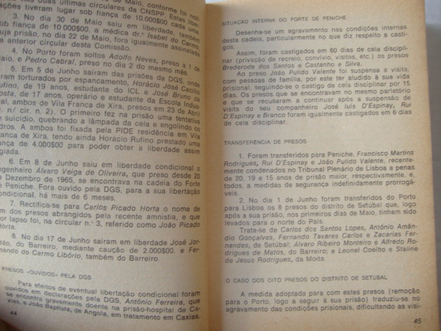 Presos Políticos- Documentos 1970-1971