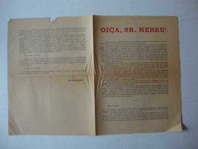 Oiça, Sr. Nehru! 