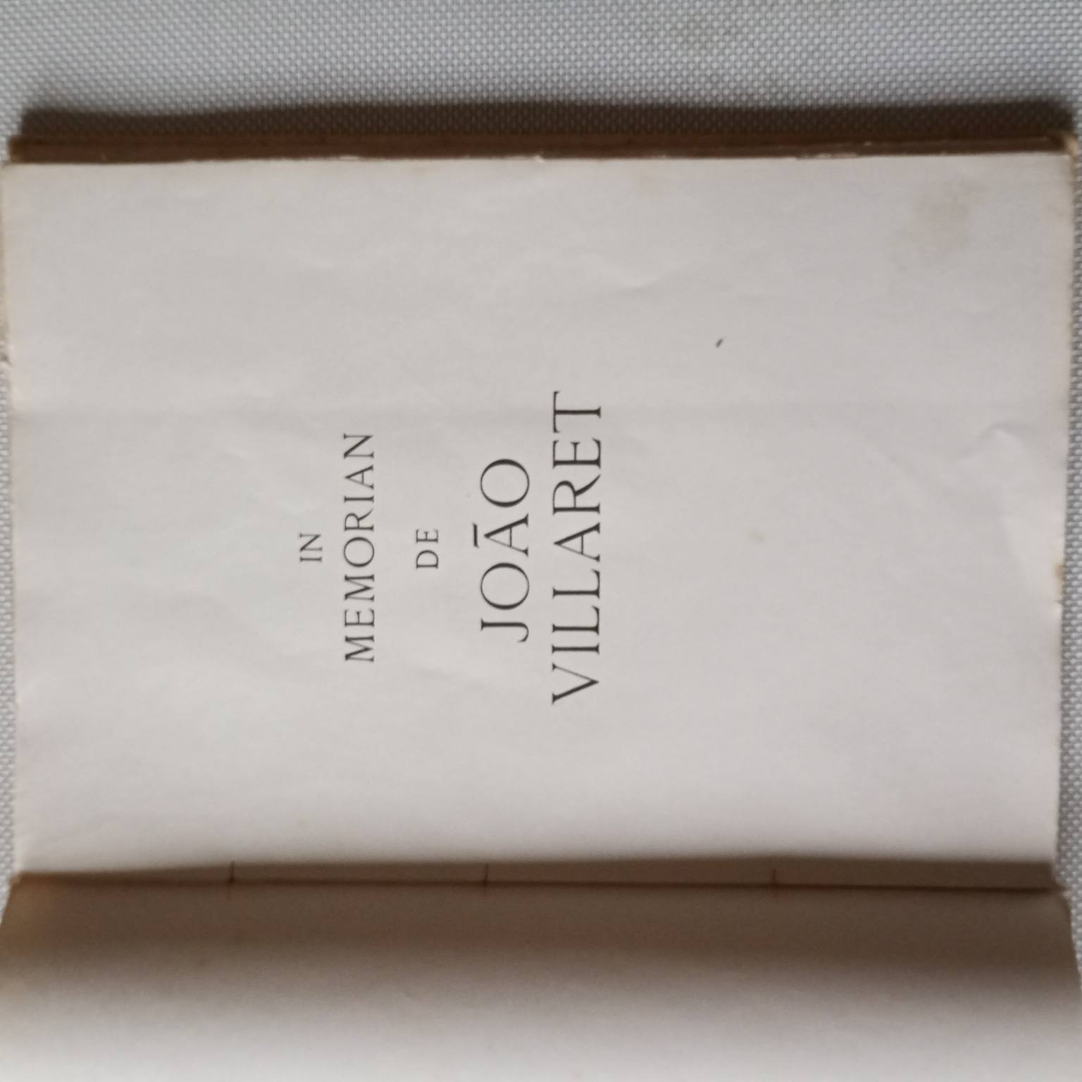 In Memoriam de João Villaret