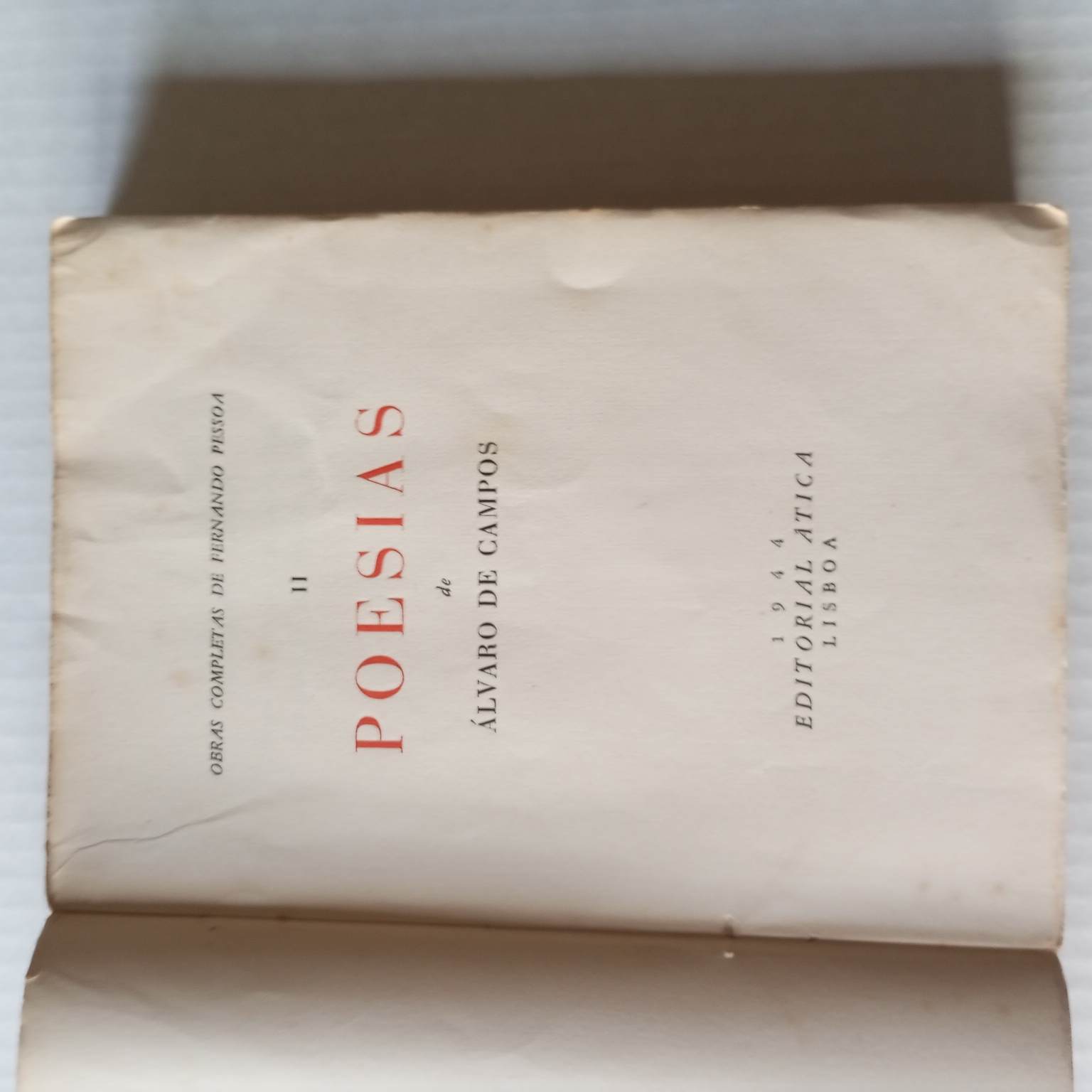 Poesias de Álvaro de Campos(Colecção poesia Ática)