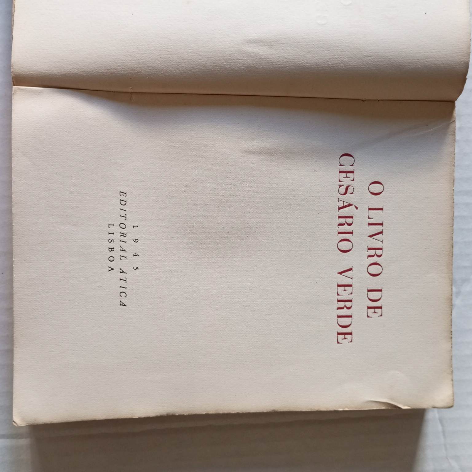 O livro de Cesário Verde (Colecção poesia Ática)