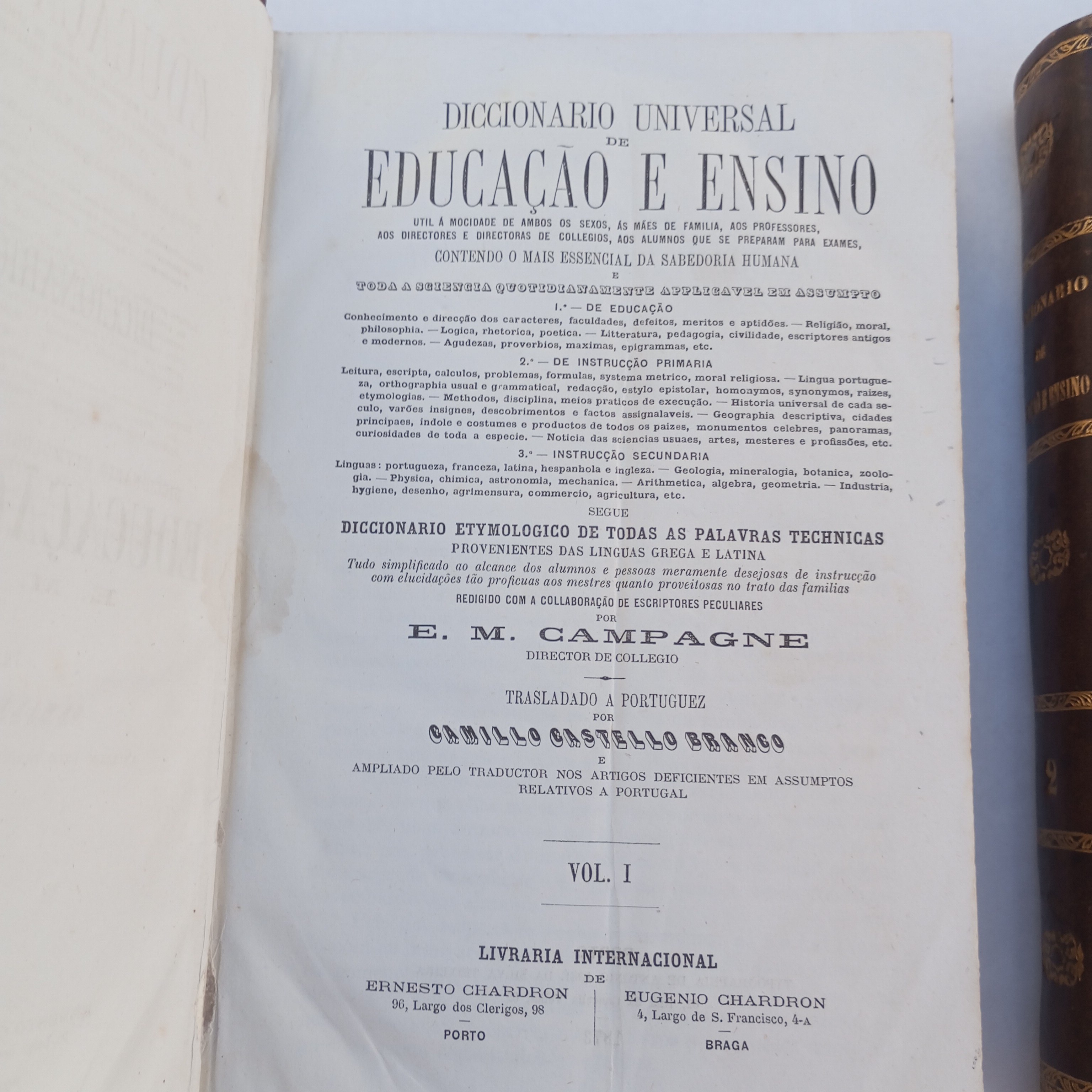 Dicionário Universal de Educação e Ensino (2 Volumes)