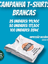 TSHIRTS BRANCAS PACK 25 UNIDADES