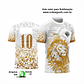 Arte Vetor Camisa Interclasse Leão Dourado com Branco 2025 - Thumbnail 1