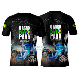 Arte Vetor Camisa O Agro não para 