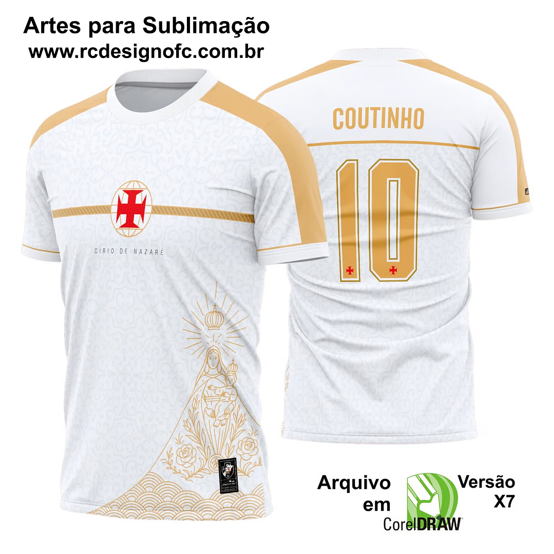 Vetor Camisa Vasco da Gama Círio de Nazaré Estampa Vetor 2025 1