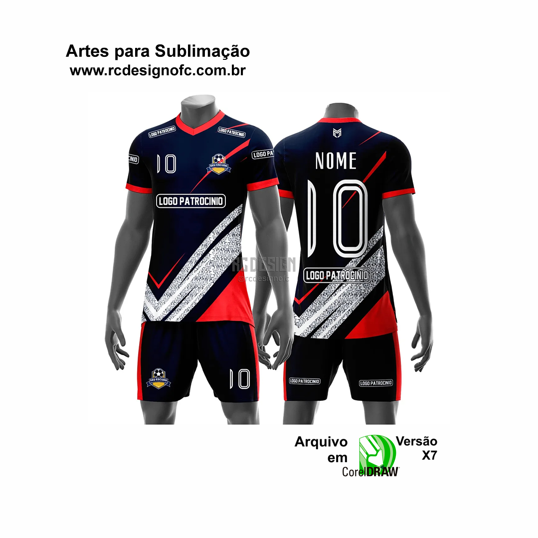 Arte vetor uniformes voley futebol 1