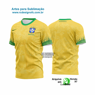 Arte Vetor Camisa Brasil Amarela 2026 - 001