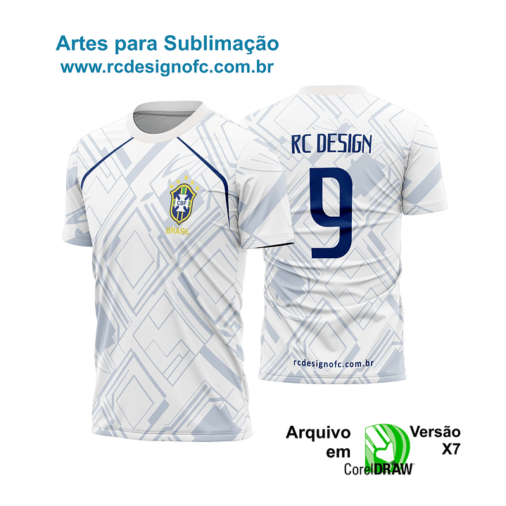 Arte Vetor Camisa Brasil Branca 2026 - 004 1