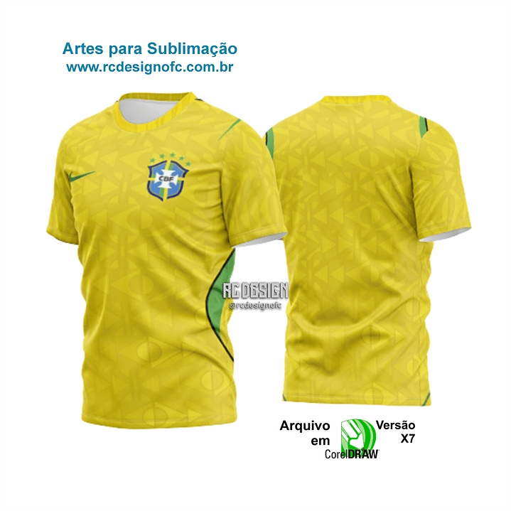 Arte Vetor Camisa Brasil Amarela 2026 - 003 1