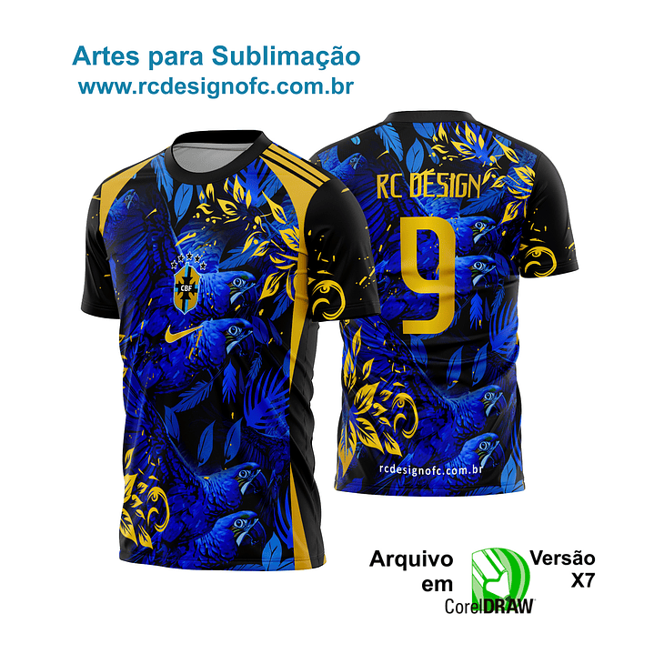 Arte Vetor Camisa Brasil Preta dourado 2026 - 005 1
