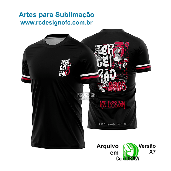 Arte vetor camisa Terceirão Pernalonga 1