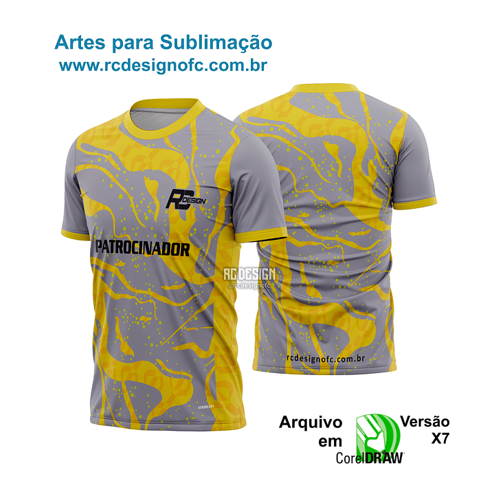 Arte vetor camisa Cinza Amarelo Rasgada 1