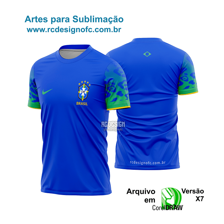 Arte Vetor Camisa Brasil Azul - 004 1