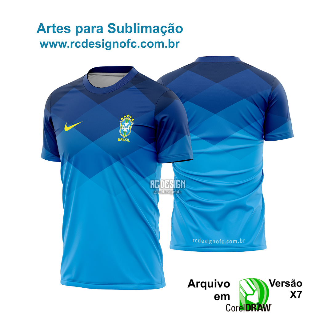 Arte Vetor Camisa Brasil Azul - 008 1