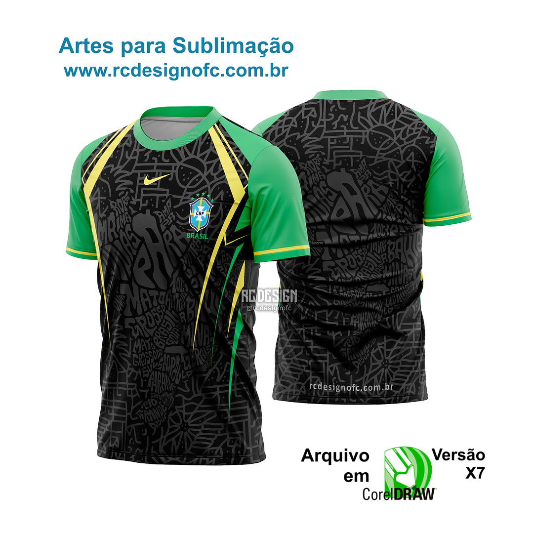 Arte Vetor Camisa Brasil Verde 1