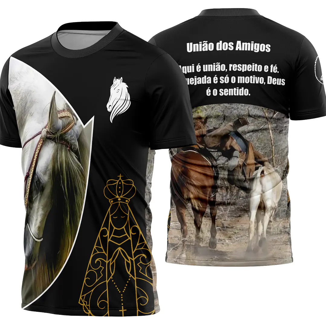 Arte Camisa Cavalgada Vaquejada Cavalo Modelo 01 1