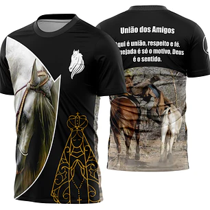 Arte Camisa Cavalgada Vaquejada Cavalo Modelo 01