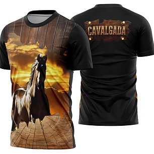 Arte Camisa Cavalgada Vaquejada Cavalo Modelo 14