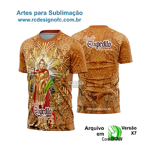 Arte Camisa Religiosa 2026 Santo Expedito - 2 Cores