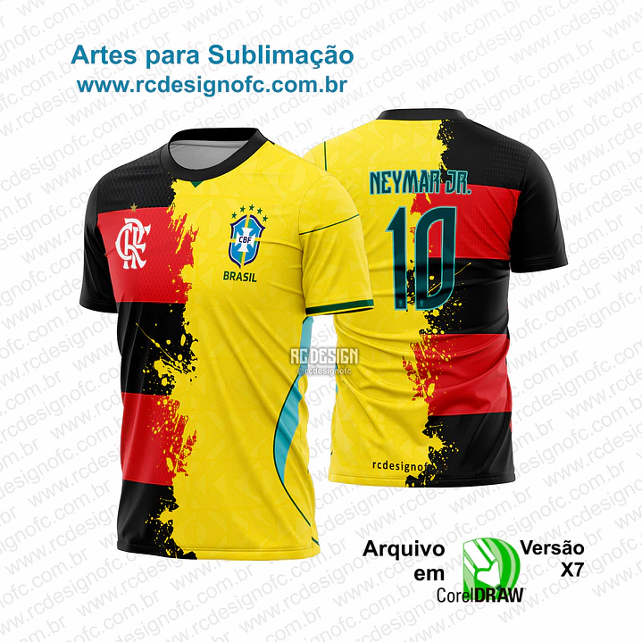 Arte Camisa Flamengo Brasil - Fla Brasil 1